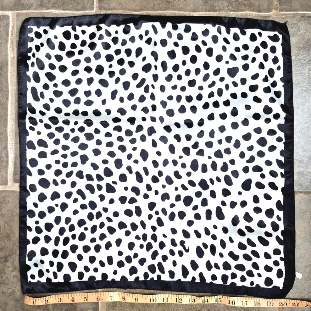 Black And White Animal Print Scarf